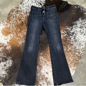 Anthropologie Dark Blue Flare Jeans